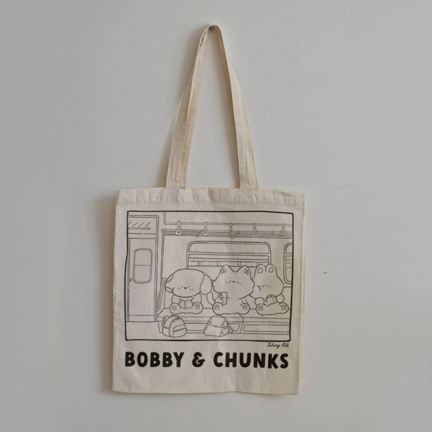 Bobby and Chunks on Tote Bag