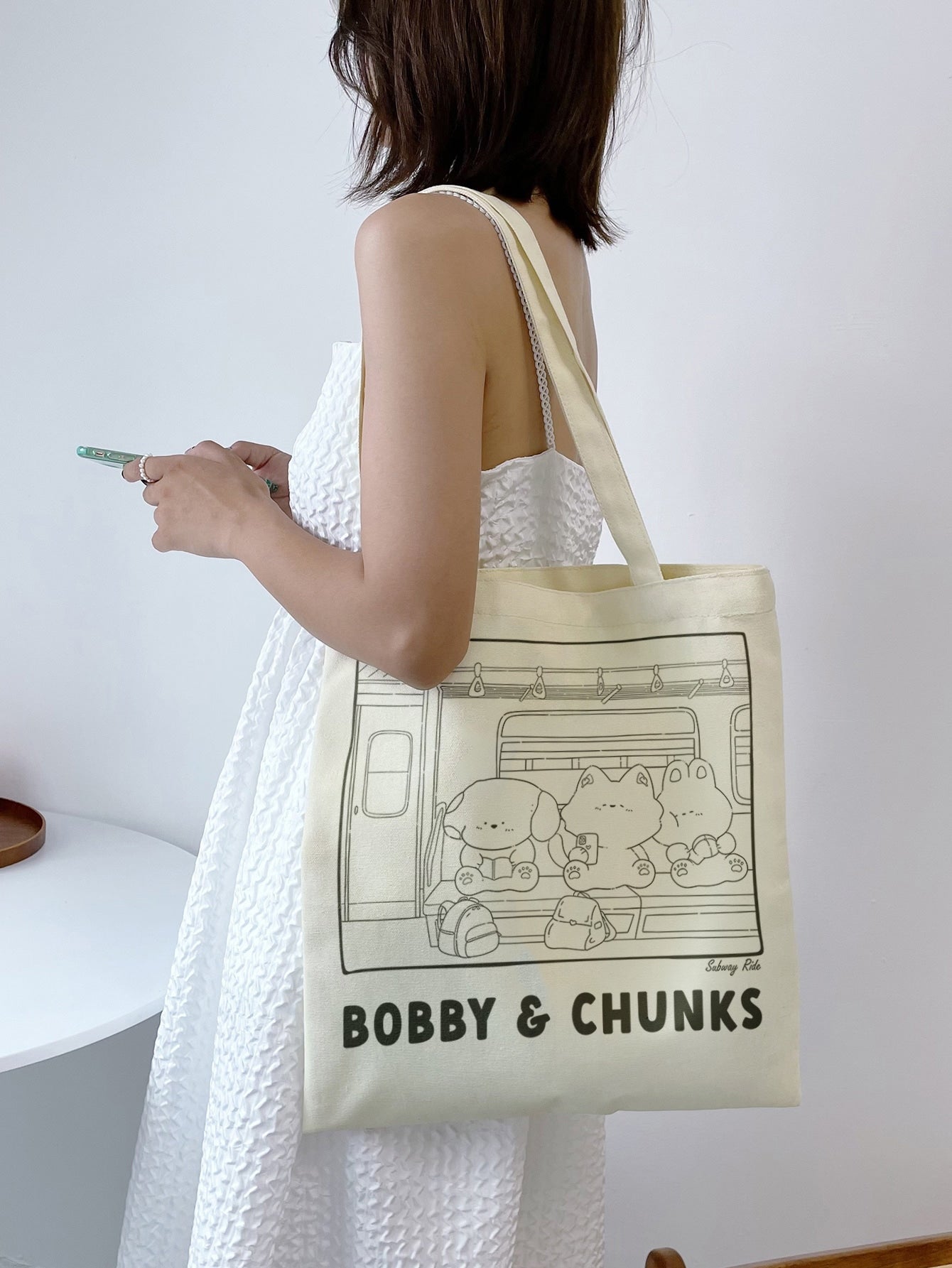 Bobby and Chunks on Tote Bag